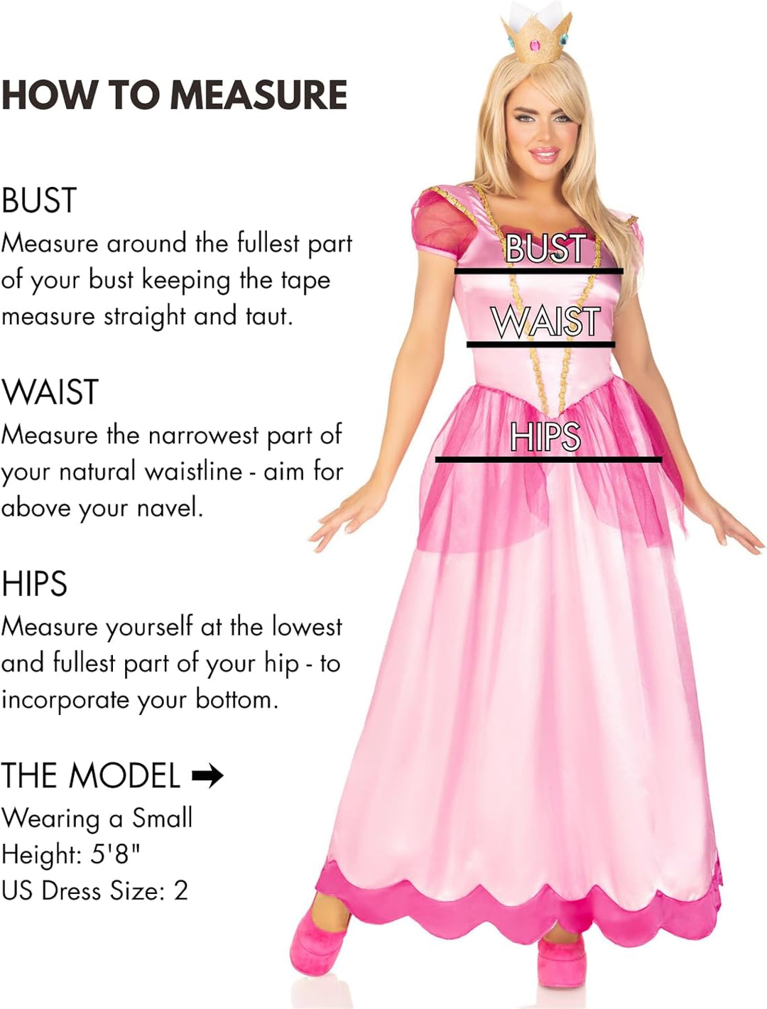 LEG AVENUE Damen Classic Peachy Pink Princess Erwachsenenkost me, Rosa, Large (EUR 40), Large (EUR 4
