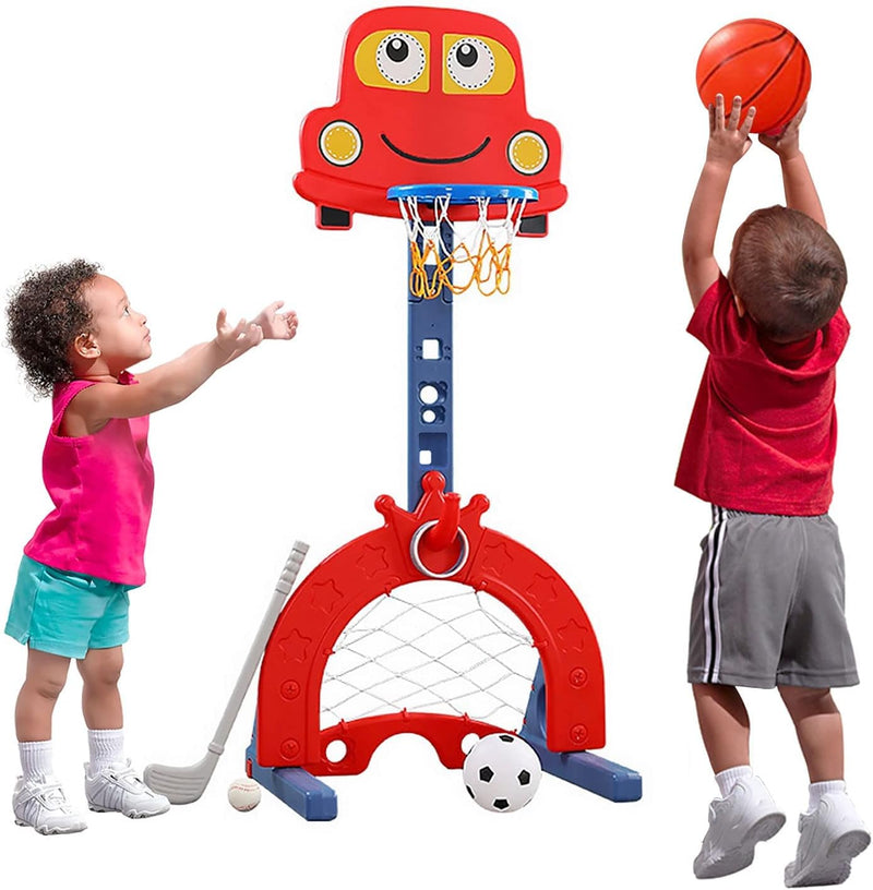 Kinder Basketballständer Höhenverstellbar von 124 bis 178 cm| Basketballanlage mit Einstellbare |Bas