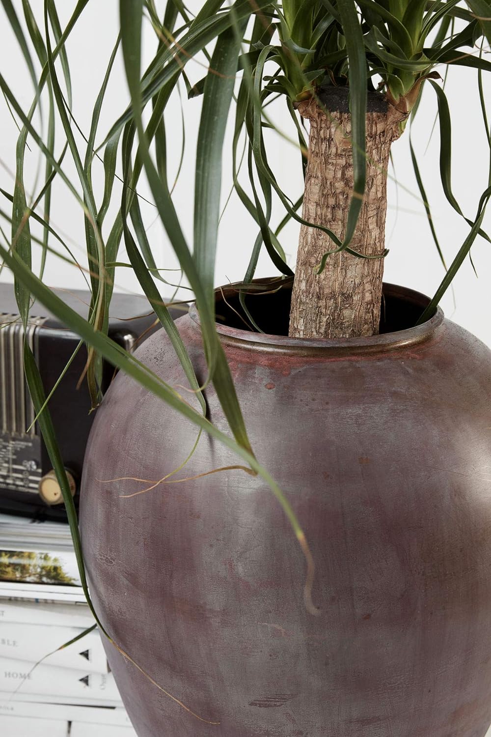 House Doctor 205340780 Vase, Eisen, Glas, Rot/Violett Dm: 33 cm. h.: 40 cm Rot/Violett, Dm: 33 cm. h