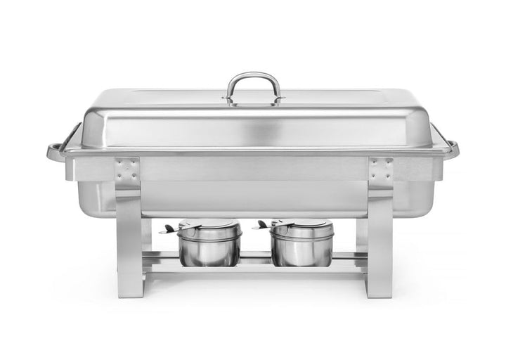 HENDI Chafing Dish, Gastronorm, mit zwei Brennpastenbehältern und einem Behälter 65 mm, geeignet für