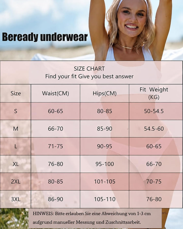 BeReady 6er Pack Unterhosen Damen Baumwolle Stretch Slips Baumwoll Hipster Bequeme Unterwäsche Cotto