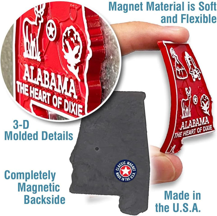 Complete State Map Magnet Collection by Classic Magnets Weiss/Opulenter Garten, Weiss/Opulenter Gart