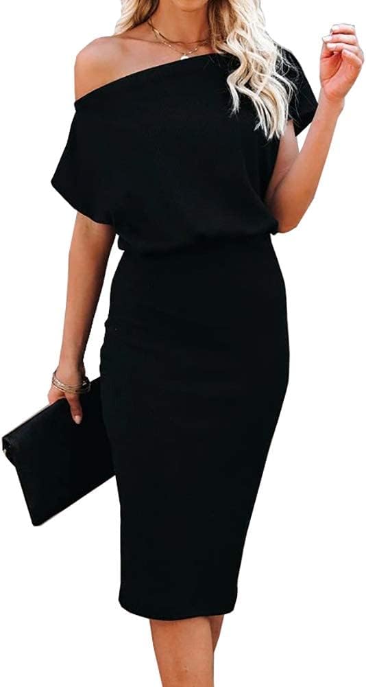CUPSHE Damenkleid Carmenausschnitt Kurzarm Off Shoulder Kleid Partykleid Freizeitkleider Mini Dress