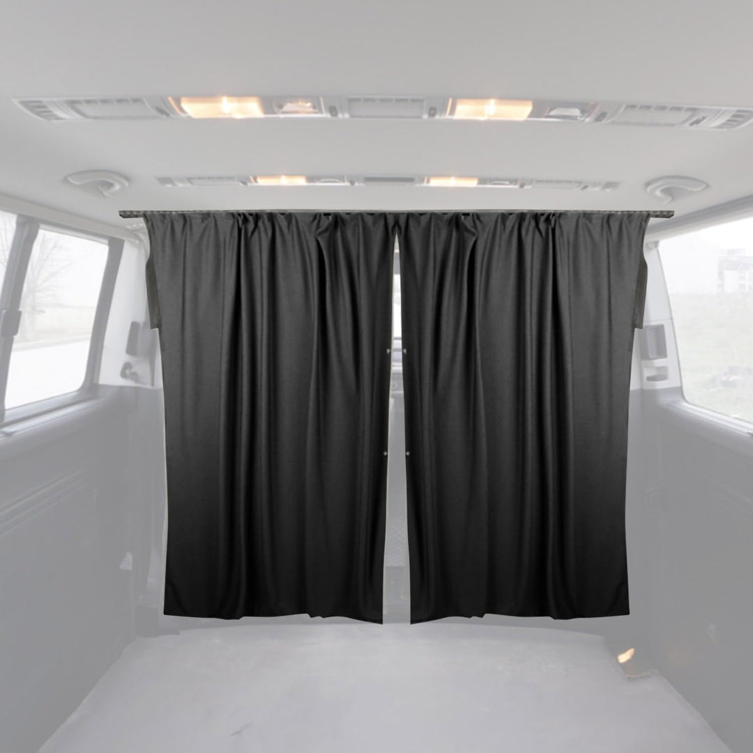 Autogardinen Fahrerhaus Mass Gardinen kompatibel mit VW T6 L1 L2 Sonnenschutz Schwarz 130x180 Grau,