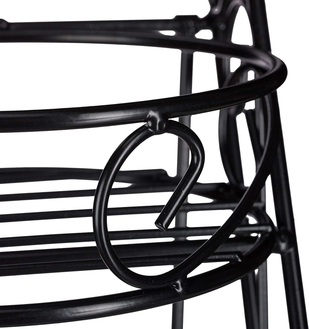 Relaxdays Blumentreppe Metall, 3 Ablagen, dekorativ, Pflanzentreppe Indoor & Outdoor, HBT 53,5 x 20