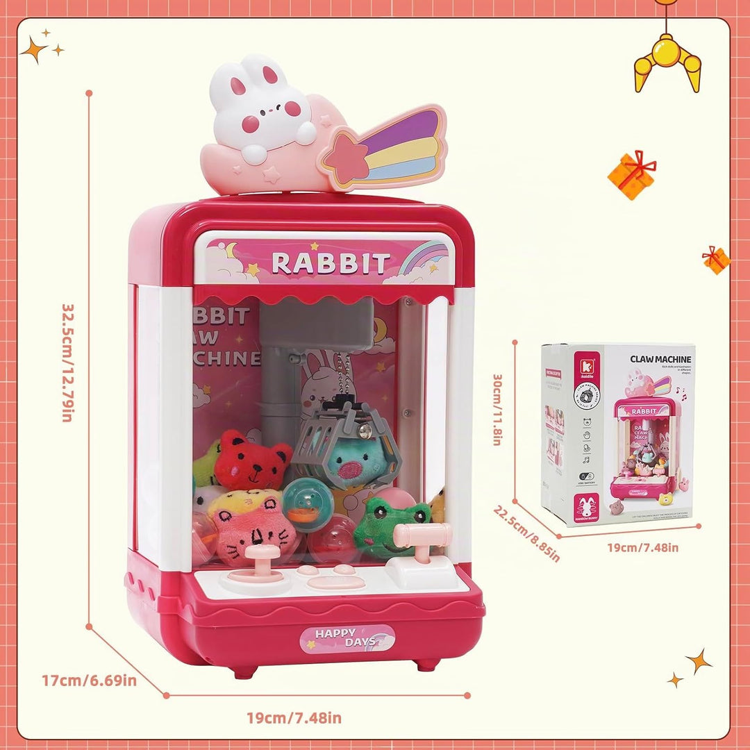 Arkyomi Mini Greifmaschine Candy Doll Gachapon Grabber Süssigkeiten Greifautomat mit Münzschiebe und