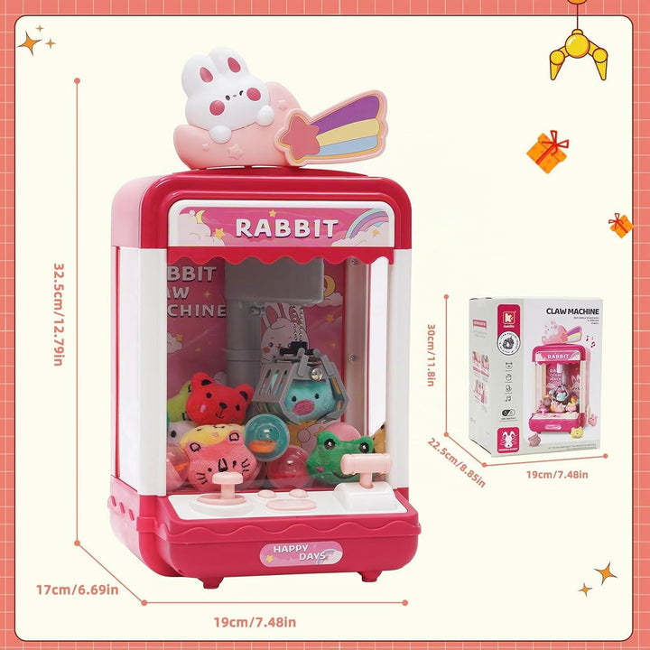 Arkyomi Mini Greifmaschine Candy Doll Gachapon Grabber Süssigkeiten Greifautomat mit Münzschiebe und