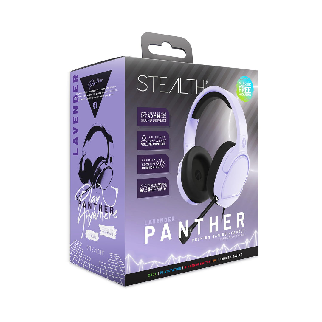 Panther Gaming Headset Lavender (PS4/PS5/XBOX/NSW), Lavender