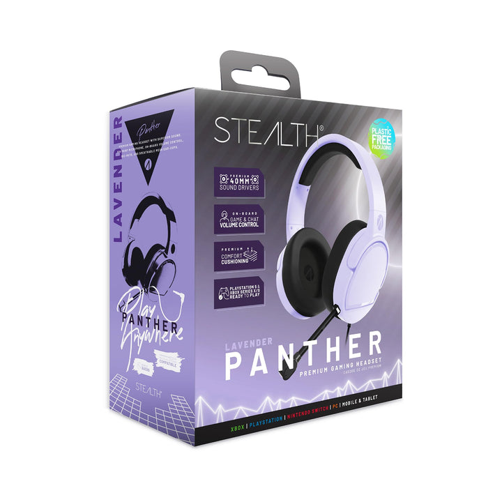Panther Gaming Headset Lavender (PS4/PS5/XBOX/NSW), Lavender