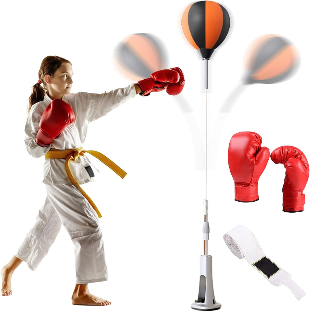Boxing Standing Reflex Bag, Punching Bag Training, Height Adjustable, Strong Rebound, Hand-Eye Coord