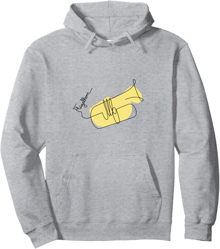 Flügelhorn One-Line Musiker Design Blas-Orchester Pullover Hoodie