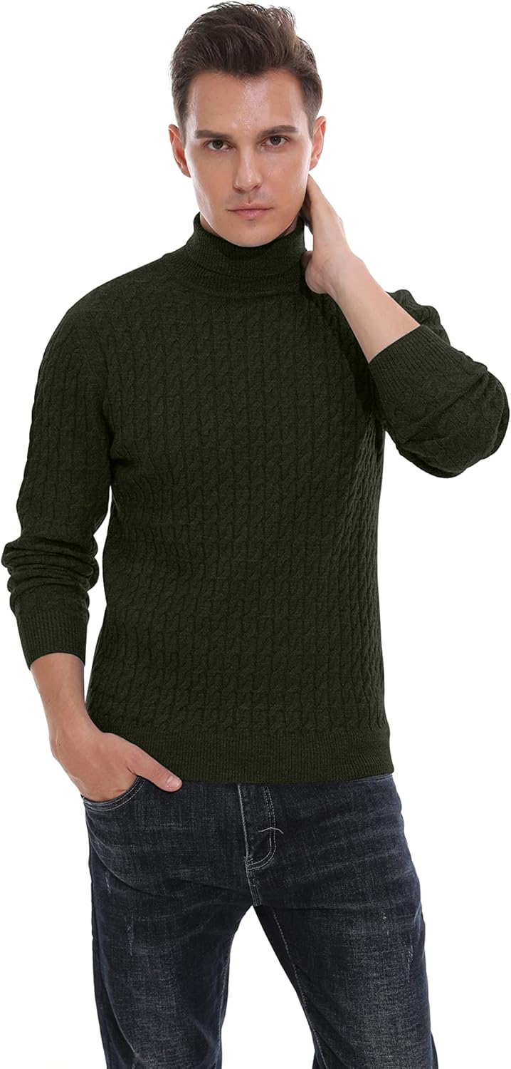 Hisir Rollkragenpullover Herren Klassischer Pullover Herren Warmer Winter Slim Fit Strickpullover Pu