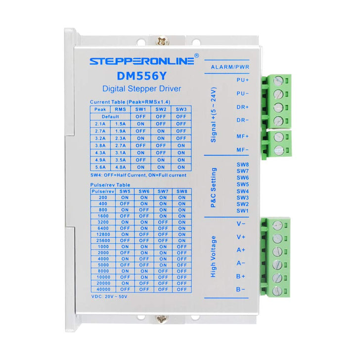 STEPPERONLINE 1 Achse CNC-Kit 3Nm 5A φ8mm Welle Nema 23 Schrittmotor 100mm Körperlänge & Treiber DM5