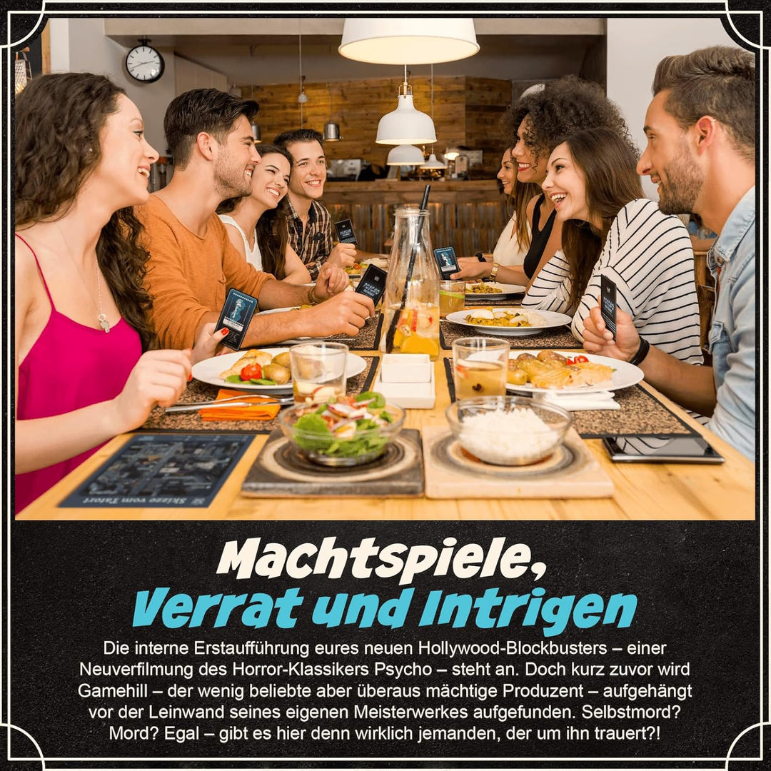 Misterio – Krimidinner für Zuhause – 7 bis 9 Personen – Psycho Remake - Tödliche Neuverfilmung | Kri