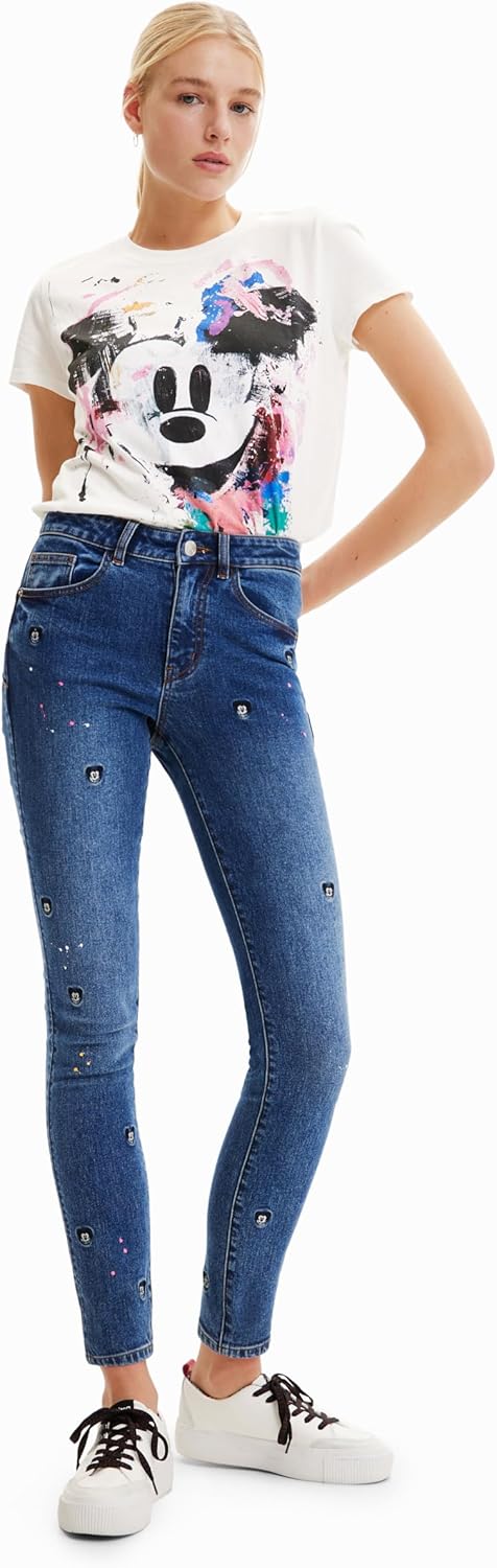 Desigual Damen Casual Pants 38 Blau, 38 Blau