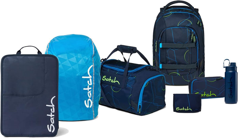 satch Pack Schulrucksack Set 7tlg. Kollektor Edition Blue Tech