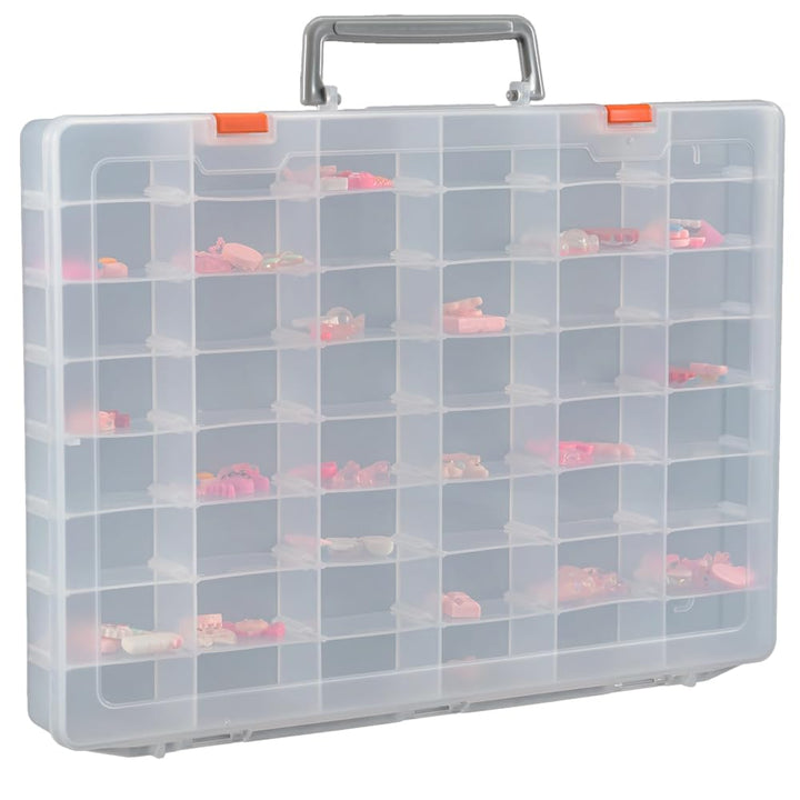 Grosse Organizer-Box Aus Kunststoff mit 48 Fächern und Verstellbaren Trennwänden, Organizer für die