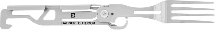 Badger Outdoor Paw 6in1 Multitool - Multifunktionsmesser aus Edelstahl - Camping-Besteck für Wandern