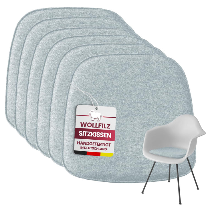 Sitzkissen Filz Eckig aus Wollfilz - Made in Germany - Stuhlkissen mit Wolle für EIN angenehmes Sitz