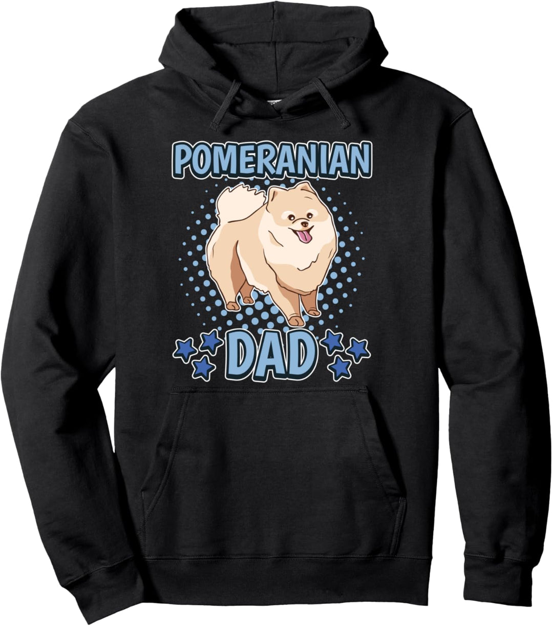 Herren Pomeranian Dad Papa Vatertag Zwergspitz Pullover Hoodie
