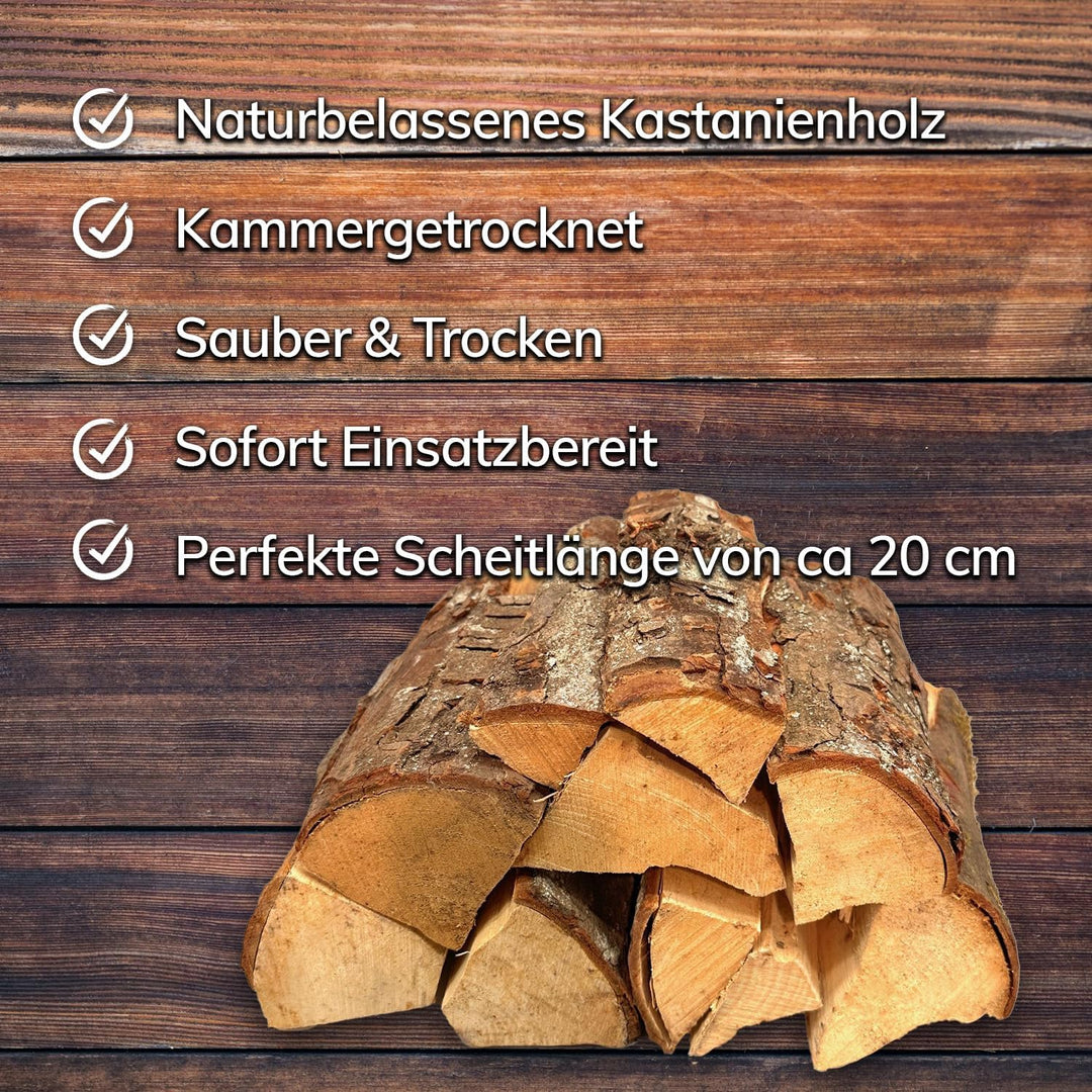 Kastanie Smokerholz 15Kg von Landree® BBQ- Grillholz Räucherholz Smoker Wood 100% natürlich für Smok