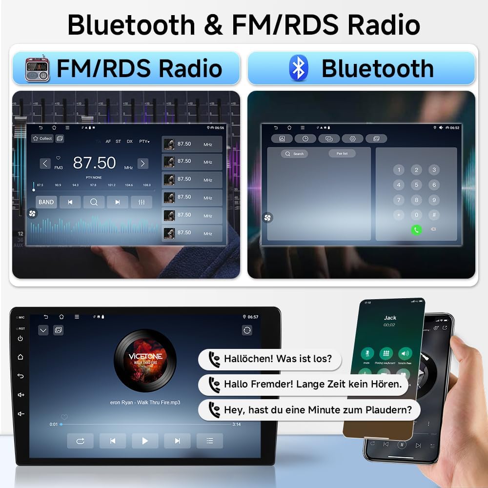 Autoradio für Renault Captur MK1 2013-2019 Android 15 4+64GB Stereo, 9 Zoll Touch Display Carplay An