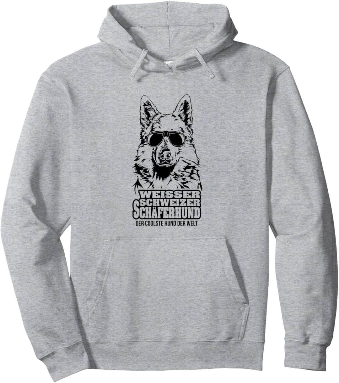 Weisser Schweizer Schäferhund der coolste Hund der Welt Hunde Pullover Hoodie