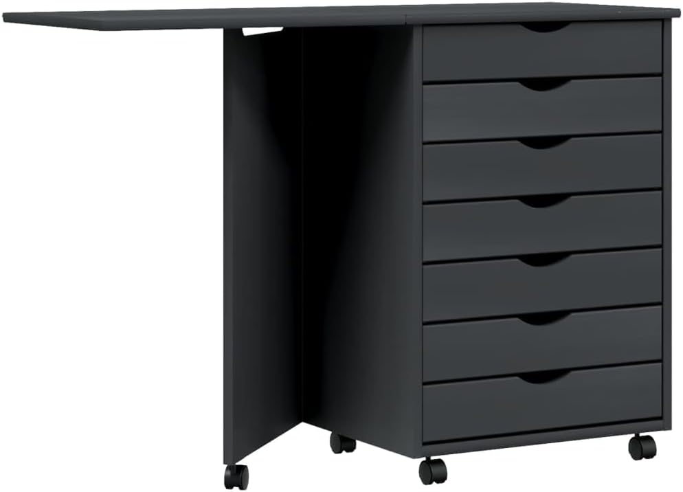 Festnight Rollcontainer Schreibtisch Rollschrank Aktenschrank Mit 7 Schubladen Moss Bürocontainer mi