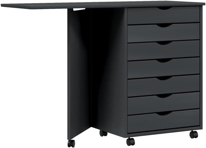 Festnight Rollcontainer Schreibtisch Rollschrank Aktenschrank Mit 7 Schubladen Moss Bürocontainer mi