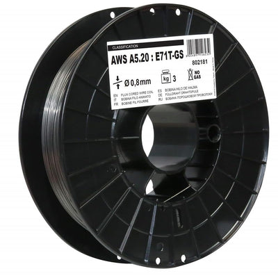Telwin S.P.A. 802181 Füllschweissdrahtspule Durchmesser 0, 8 mm, 3 kg, Grau 0.8mm - 3kg, 0.8mm - 3kg