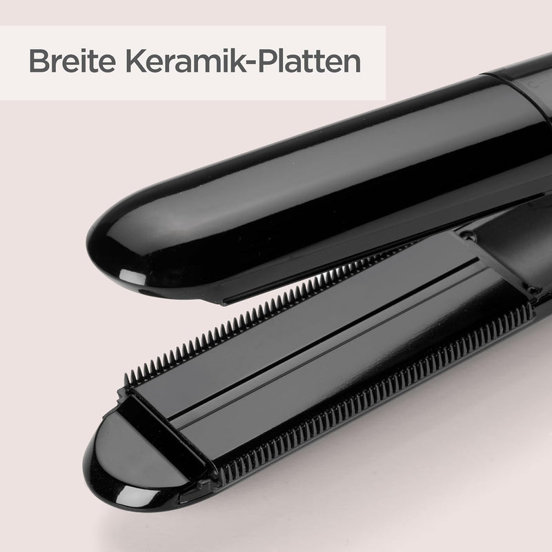 BaByliss Steam Straight, Glätteisen, Dampf-Glätteisen, für ultraglatte Haare, mit 5 Temperaturstufen