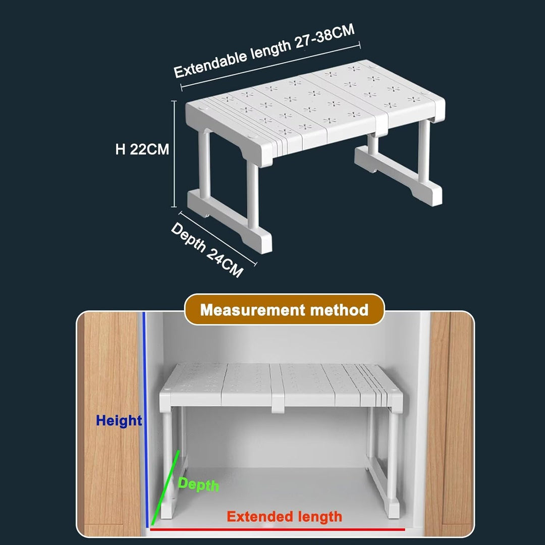 Erweiterbares Schrankregal, Verstellbare Kleiderschrank Organizer Rack, Stapelbar Aufbewahrungsorgan