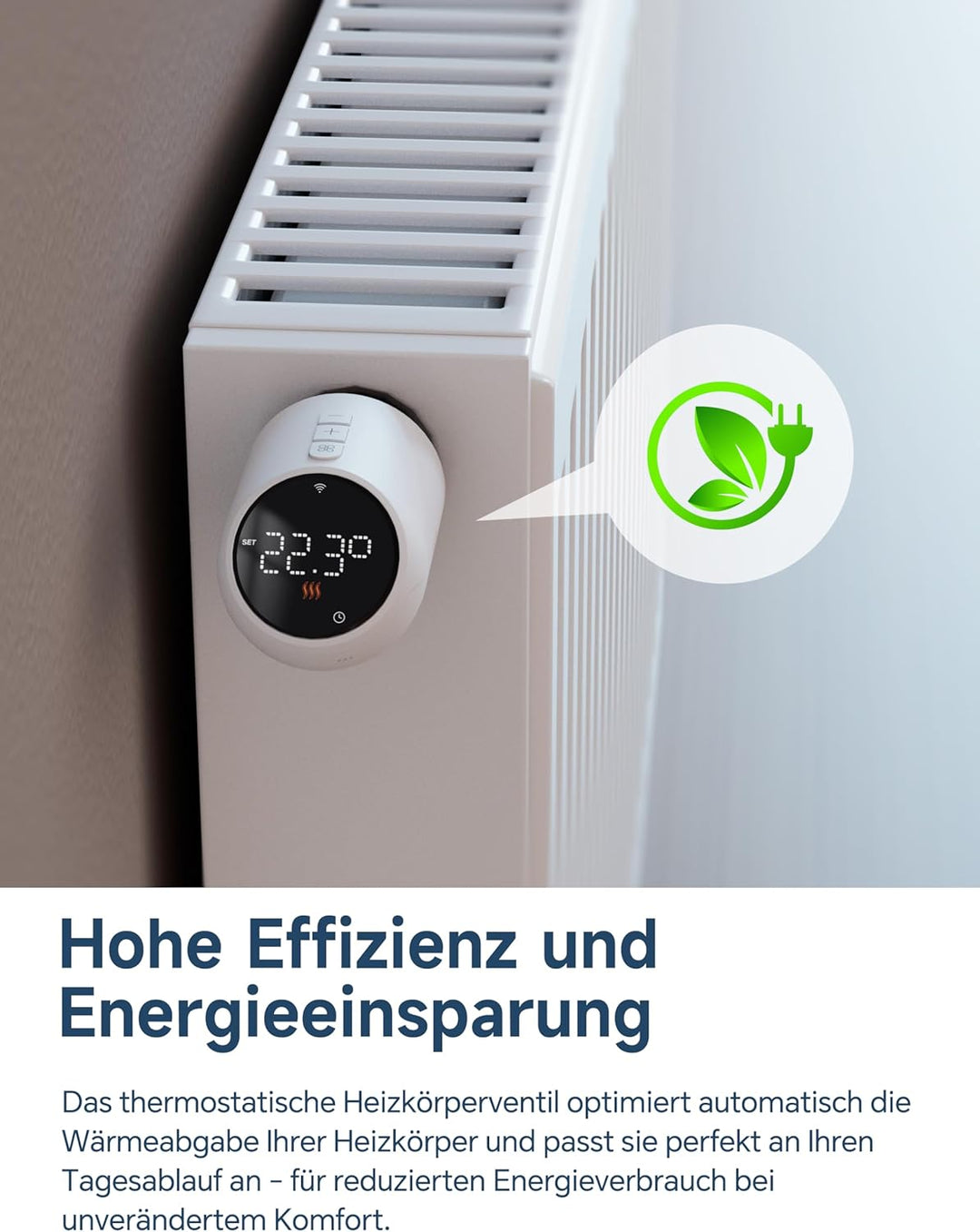 Beok Smart Heizkörperthermostat Zigbee Thermostat, Heizungsthermostat Digital Benötigt Tuya Gateway
