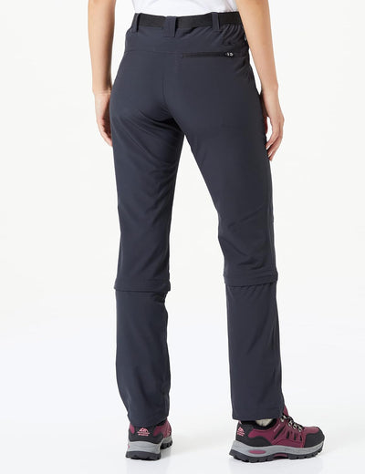 CMP Damen Stretch Zip Off Trousers Hose, Anthrazit
