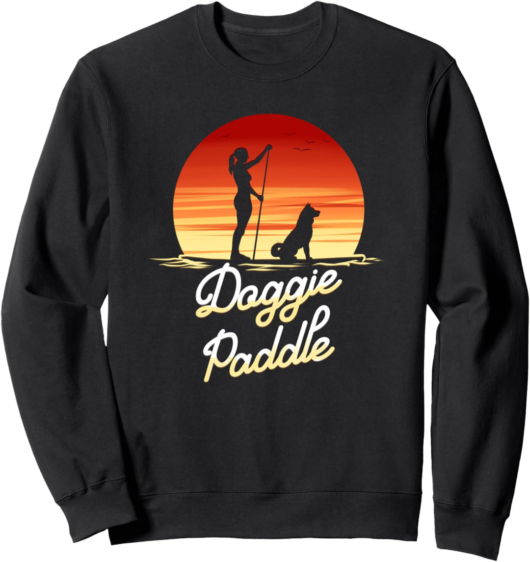 Stand Up Paddle Hund Paddeling SUP Wassersport Sweatshirt