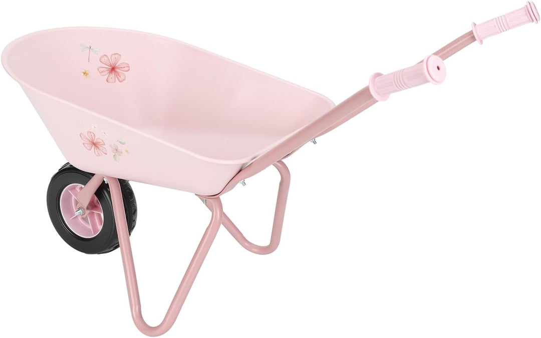 Little Dutch Schubkarre für Kinder Kinderschubkarre Metall - Fairy Garden rosa
