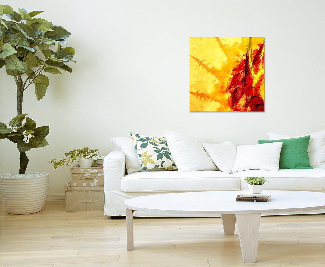 Paul Sinus Art Modernes Wandbild Abstrakt015_60x60cm Abstrakte Kunst Kunstdruck auf Leinwand Zeitlos