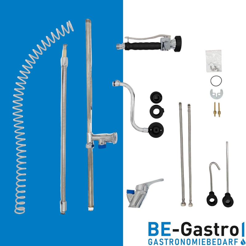 BE-GASTRO I Profi Gastro Geschirrbrause Einloch "Premium" Hebelgriff inkl. Wasserhahn, Mischbatterie