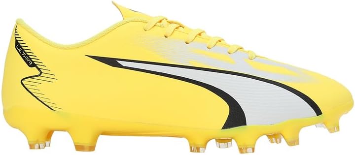 PUMA Herren Ultra Play Fg/Ag Fussballschuh 44.5 EU Gelb Schwarz Yellow Blaze Puma White Puma Black,