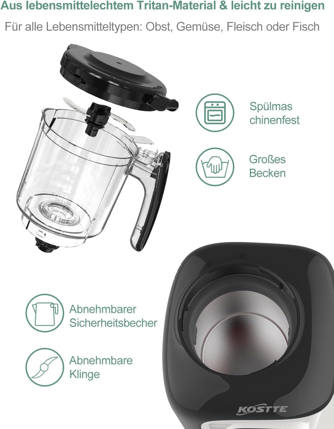 Babynahrungszubereiter, Multifunktions Babybrei Zubereiter, Schnelles Dampfgaren in 15 Minuten, Mult