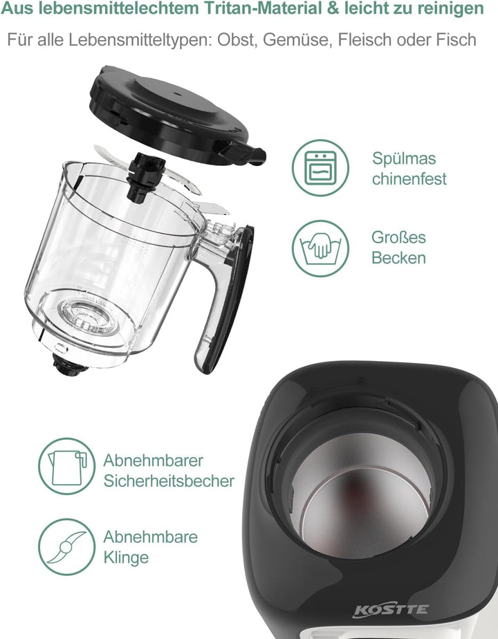 Babynahrungszubereiter, Multifunktions Babybrei Zubereiter, Schnelles Dampfgaren in 15 Minuten, Mult