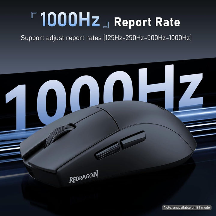 Redragon M999 kabellose Gaming Mouse – Tri-Mode Maus mit RGB-Magnetladedock, 45000 DPI max. einstell