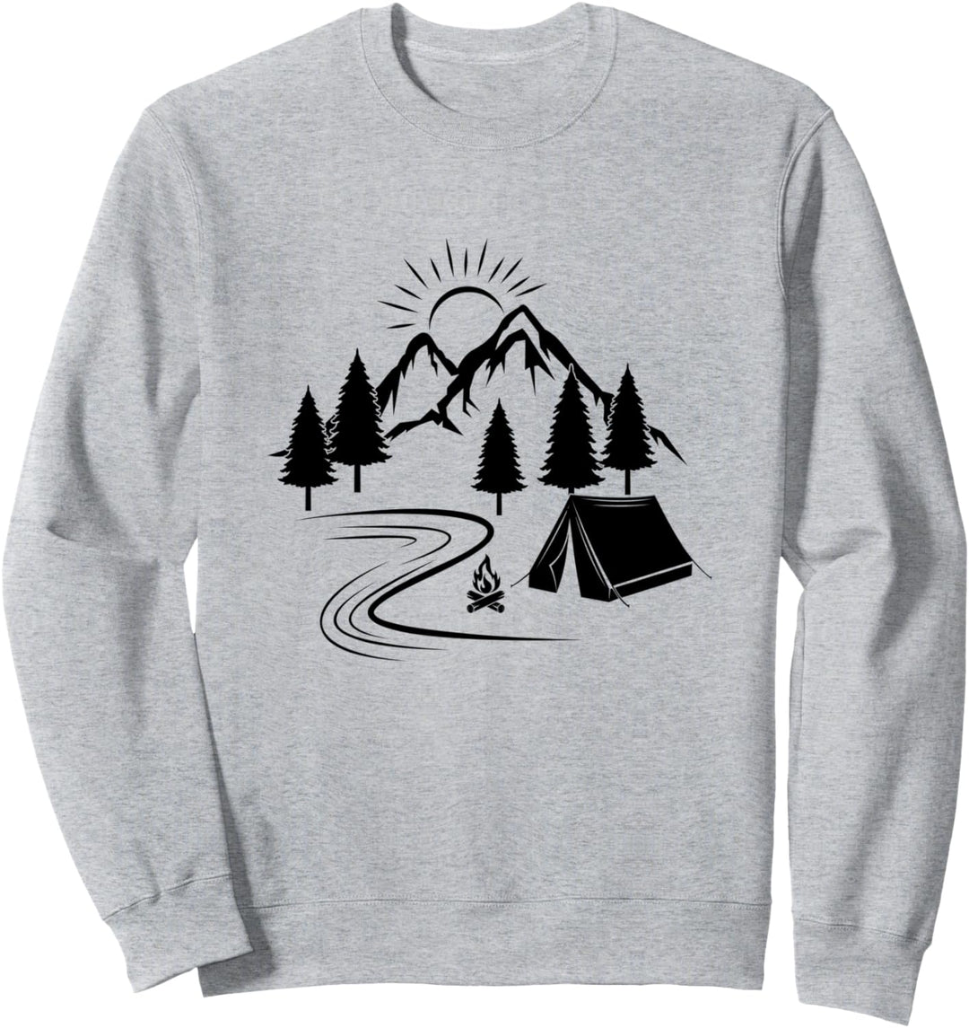 Natur Wildnis Berge Wald Wandern Sweatshirt