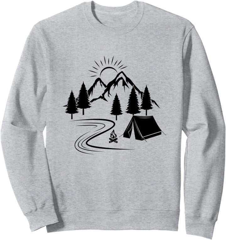 Natur Wildnis Berge Wald Wandern Sweatshirt