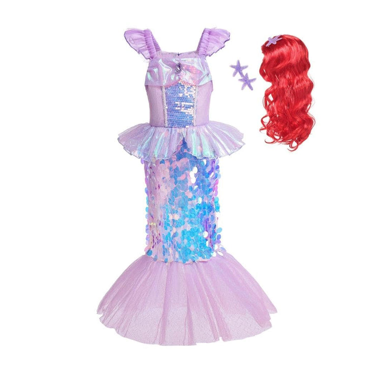 Lito Angels Prinzessin Meerjungfrau Arielle Kostüm Kleid Verkleidung mit Zubehör für Kinder Mädchen