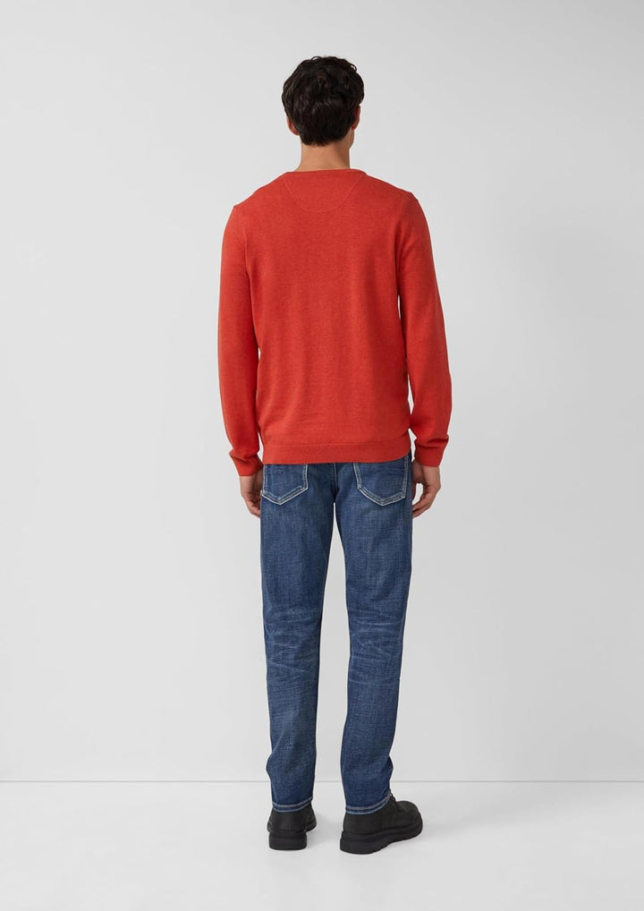 s.Oliver Baumwollpullover mit Logo-Stickerei S 34w0_korallrot, S 34w0_korallrot