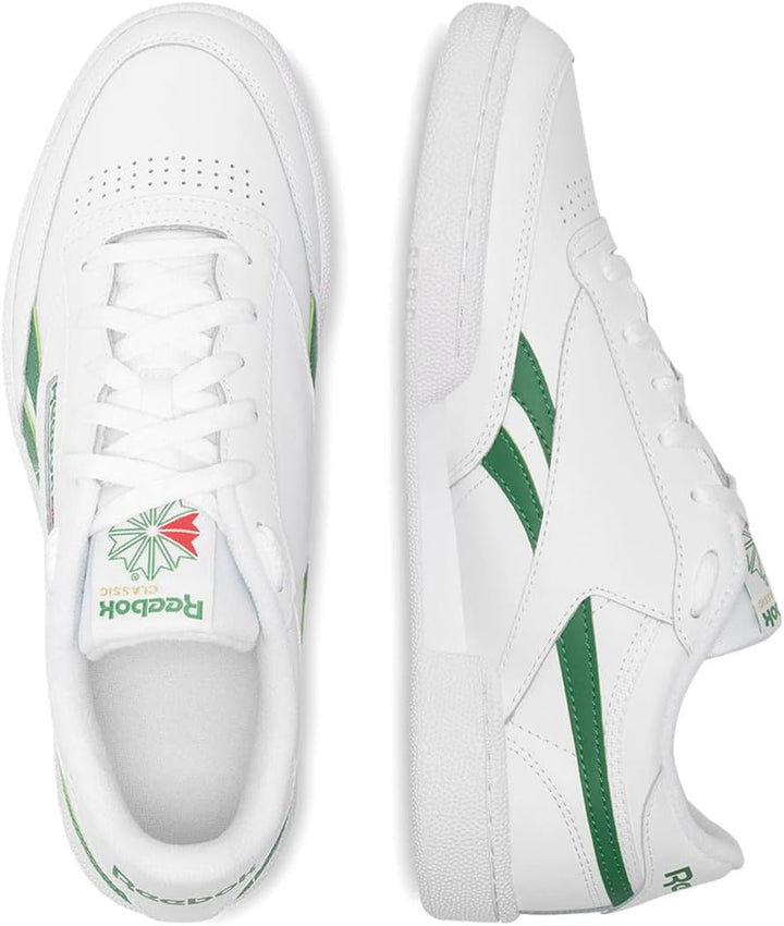 Reebok Unisex Club C Revenge Sneaker, Ftwwht Glegrn Ftwwht