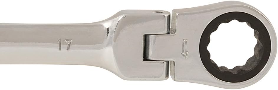 Silverline 580470 Ring-Maul-Ratschenschlüssel mit Gelenk 17 mm