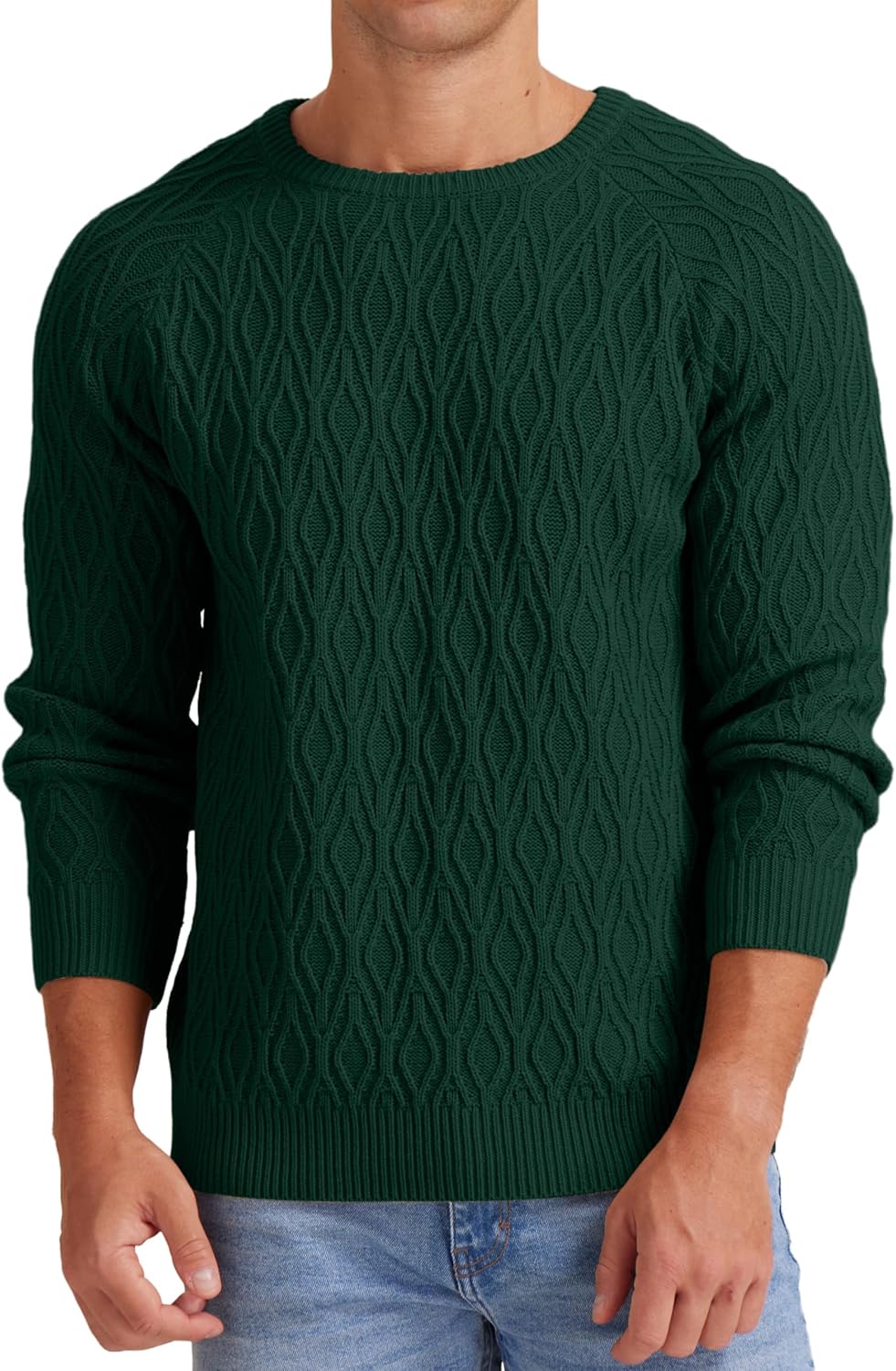 Sailwind Herren Strickpullover Zopfstrick Rundhalsausschnitt Warm Langarmpullover Herren Tops Winter