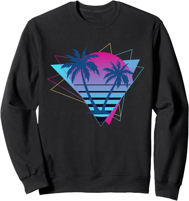 Synthwave Retro 90er Kunst 1980er Exotisches Vaporwave Sweatshirt